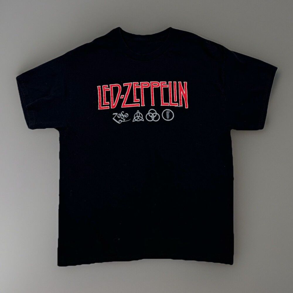 Led Zeppelin by Mythgem Ltd 2018 Graphic T-Shirt Adult MEDIUM M Black